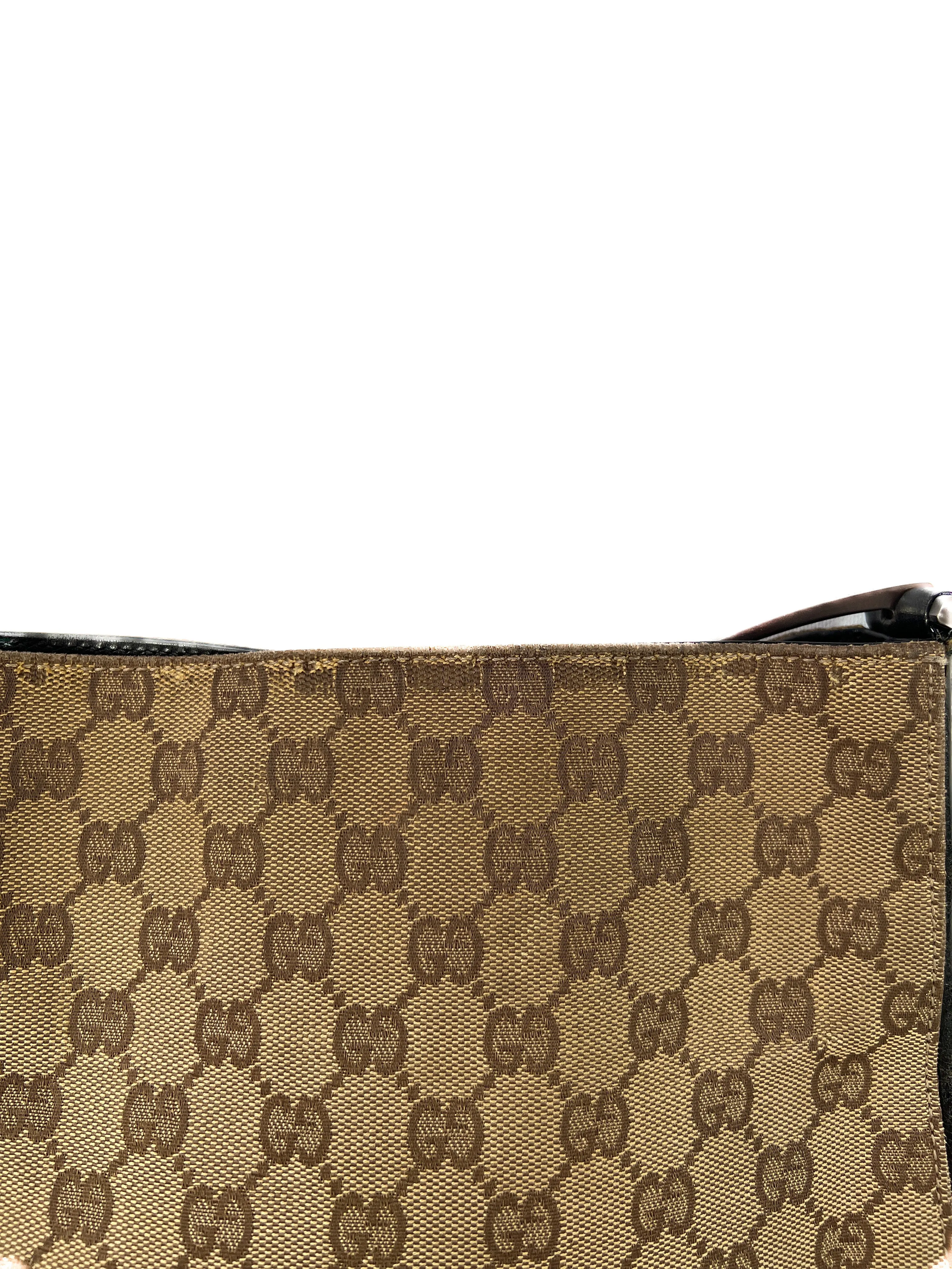 Gucci brown signature vintage shoulder bag **as is**