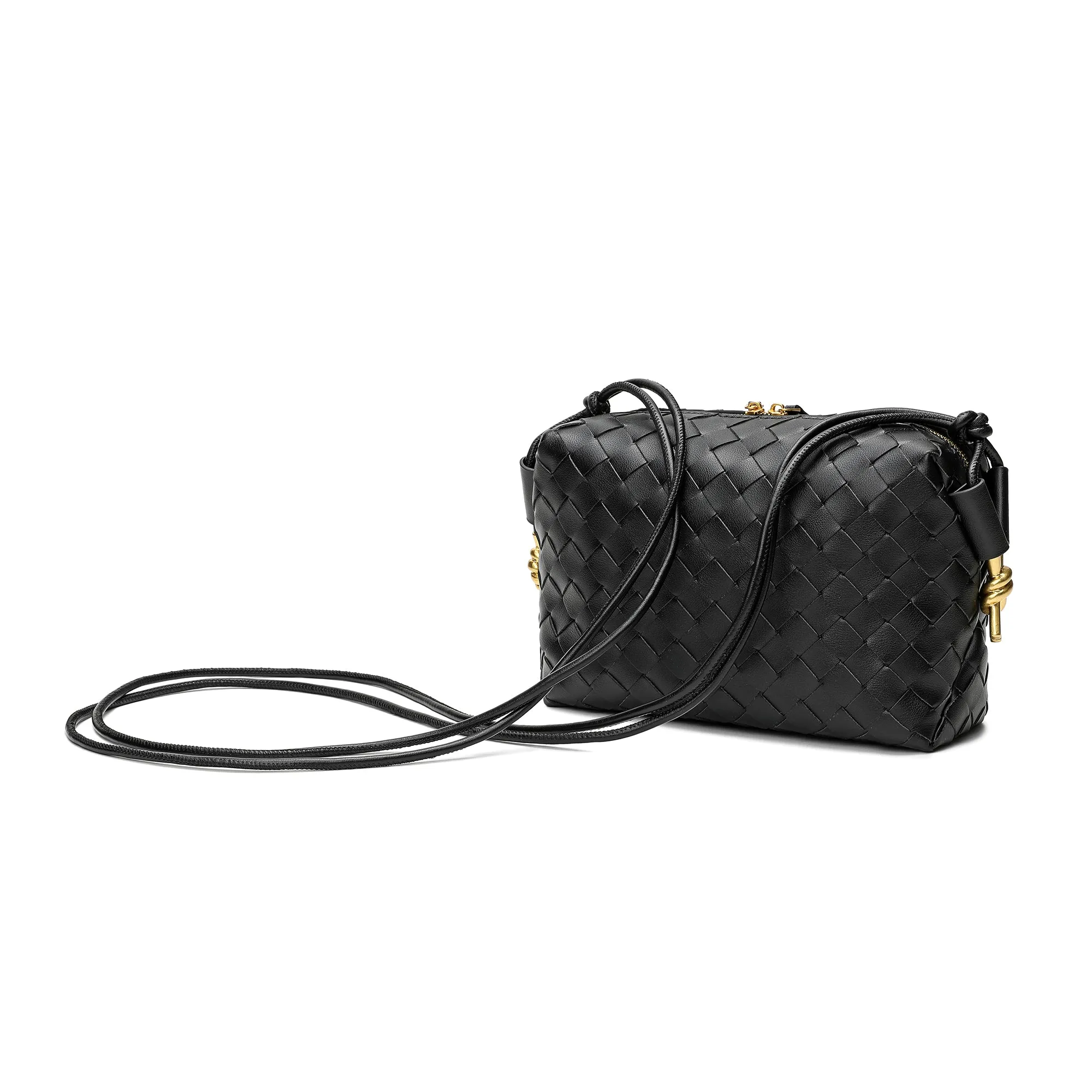 Hand-Woven Leather Crossbody/Shoulder Bag