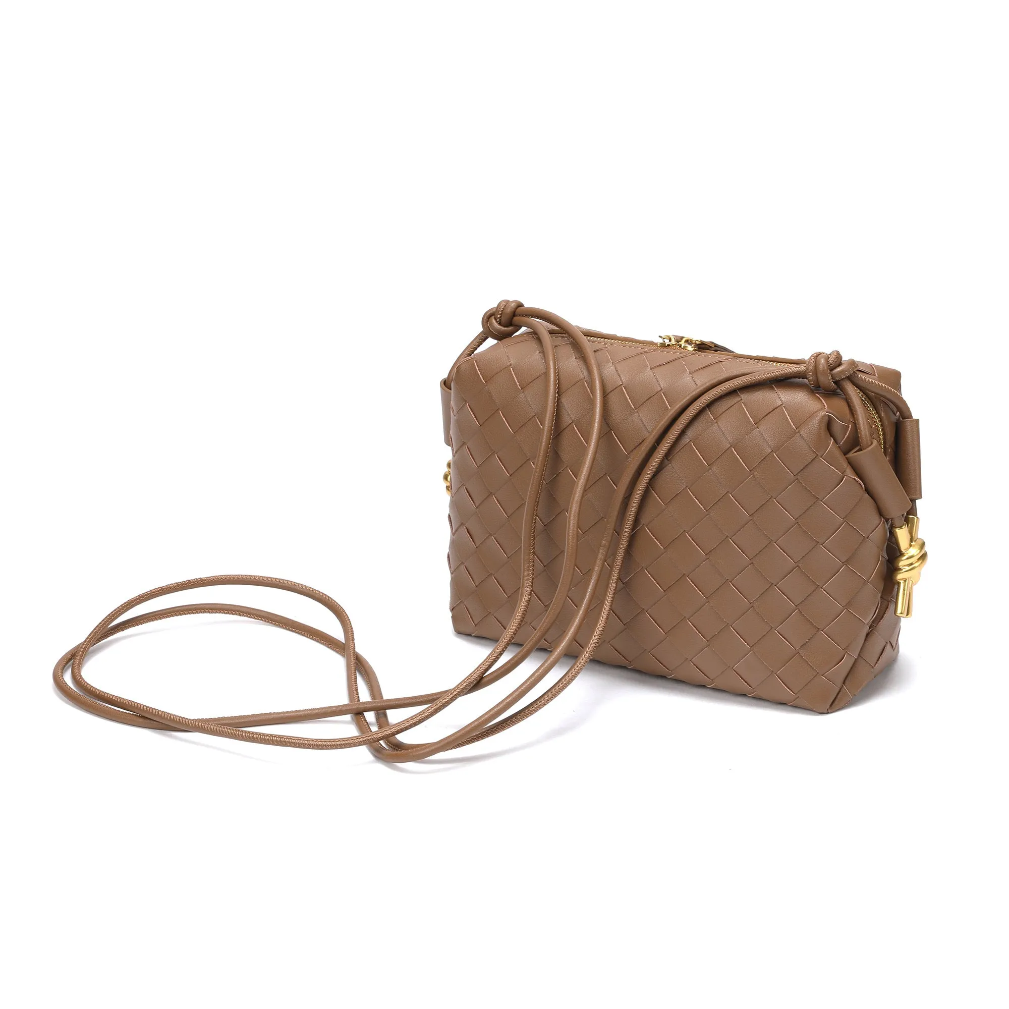 Hand-Woven Leather Crossbody/Shoulder Bag