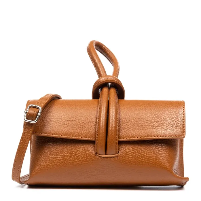 Italian Leather Handbag-Crossbody Strap