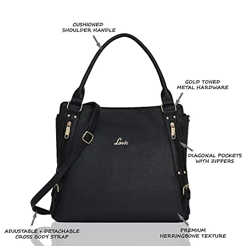 Lavie Women's Faroe Large Satchel Bag Black Ladies Purse Handbag