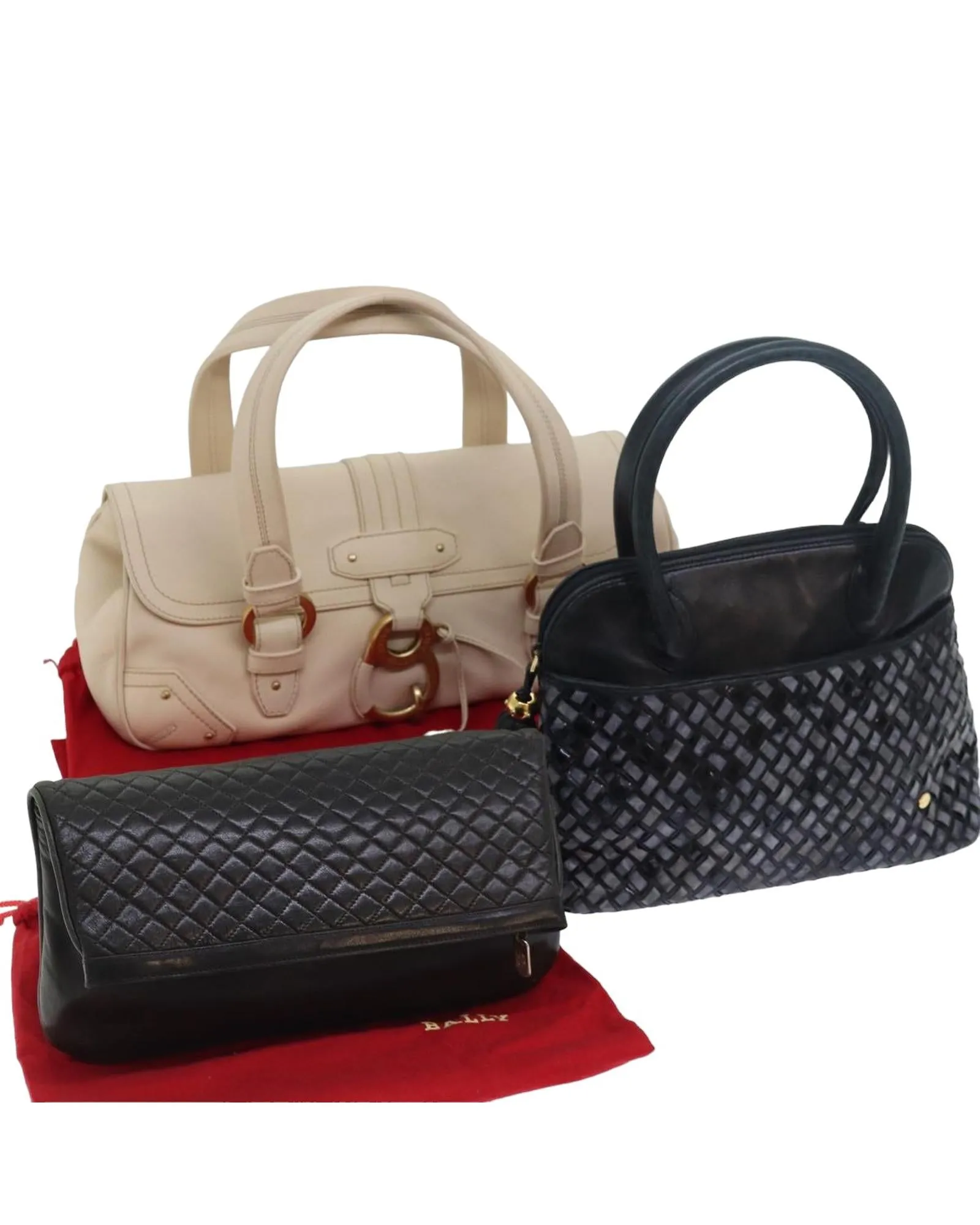 Leather Handbag Set with Multiple Compartments