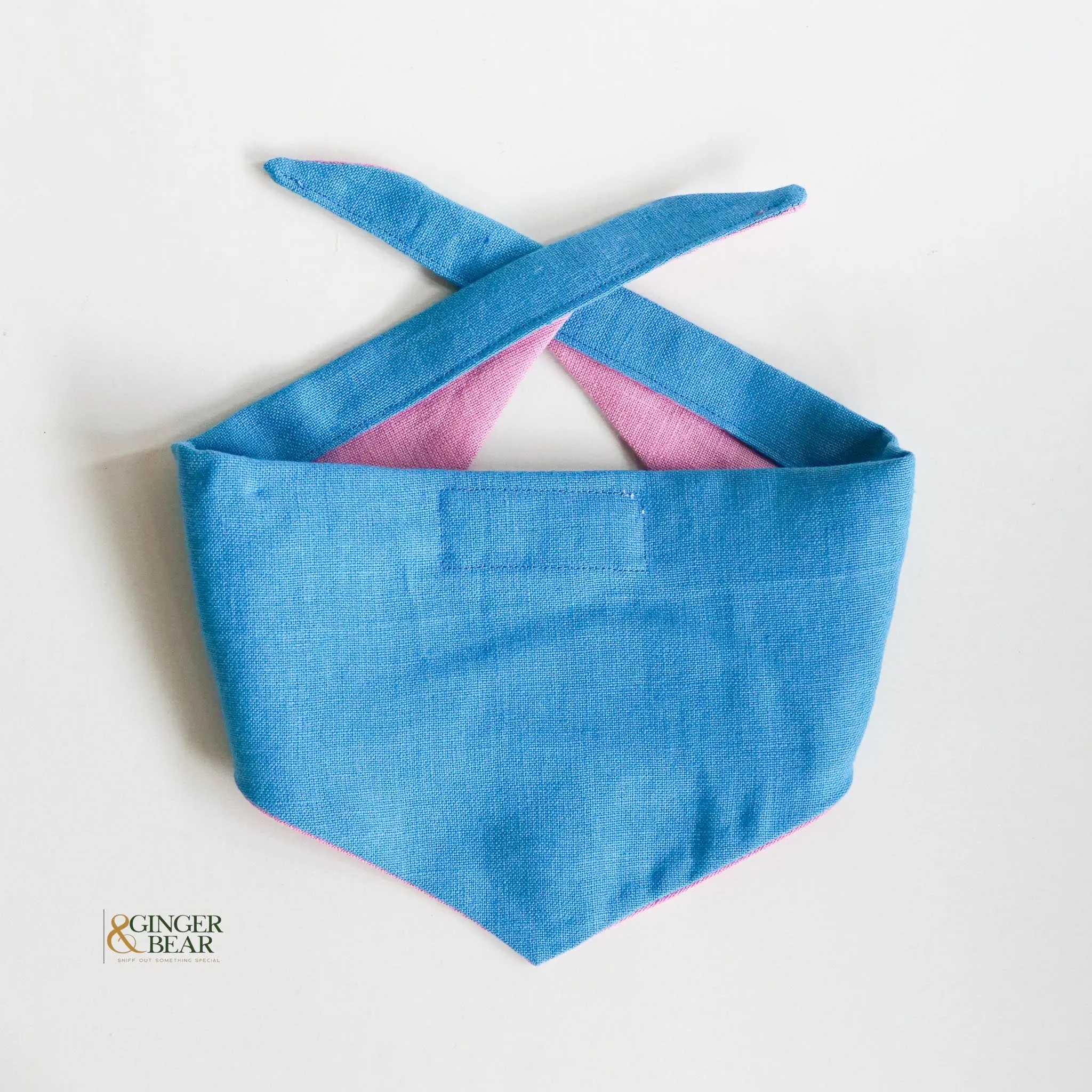 LISH Dog Linen Bandana, Dibden Pink