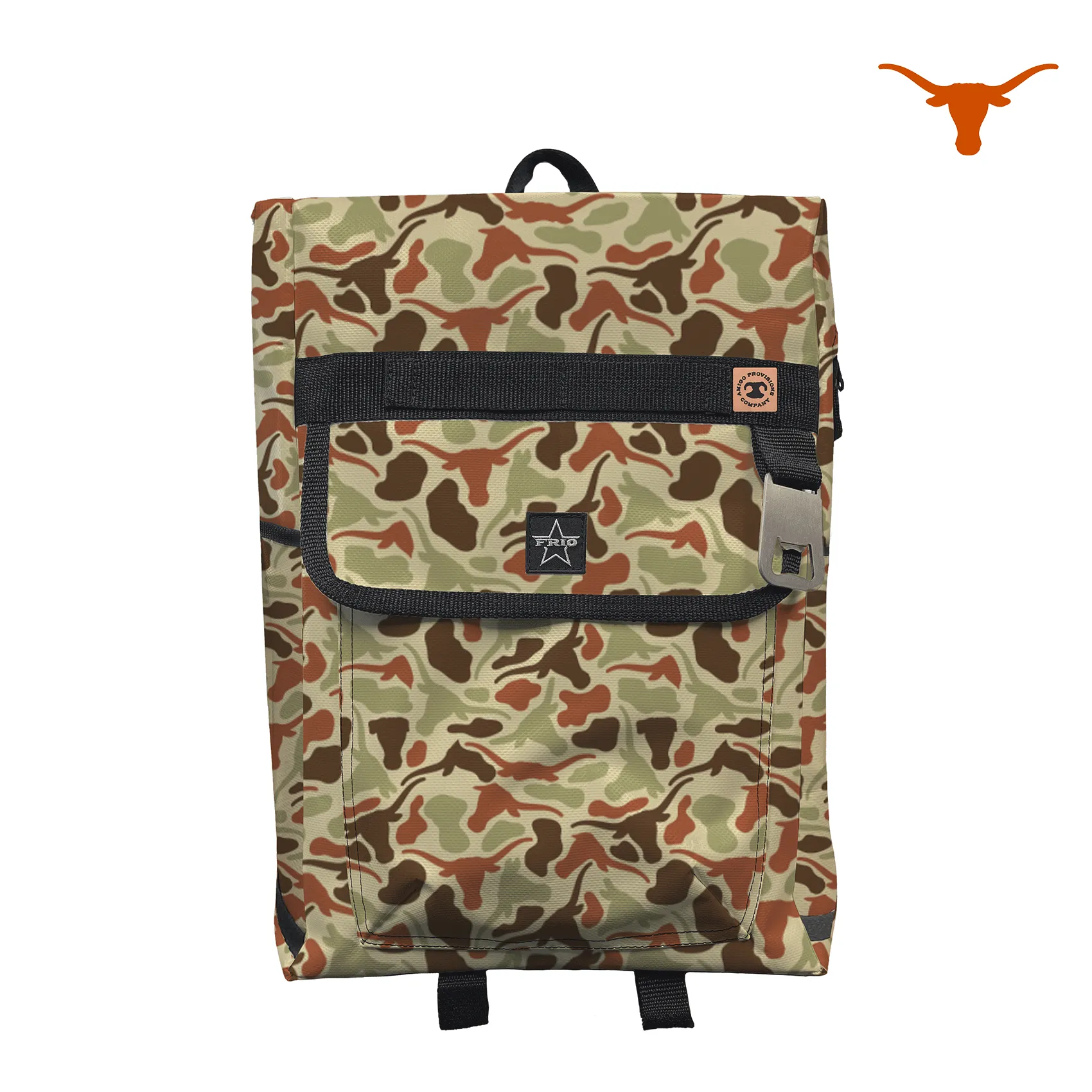 Longhorn Camo - Frio Amigo 18 Can Backpack Cooler