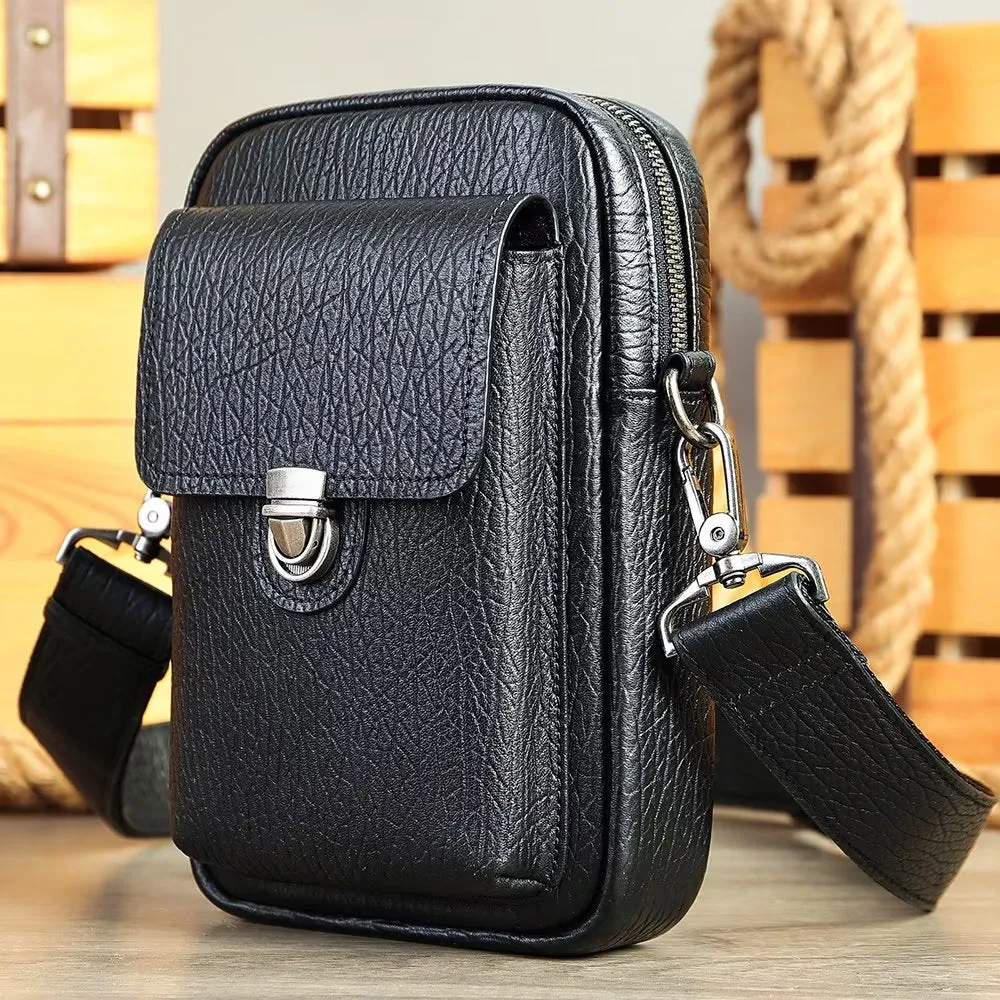 Luxury Genuine Leather Flap Vintage Crossbody Bag