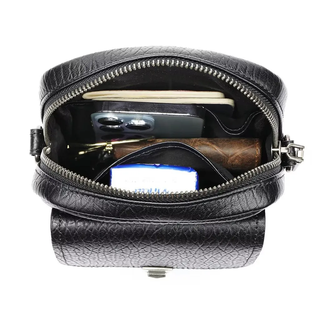 Luxury Genuine Leather Flap Vintage Crossbody Bag