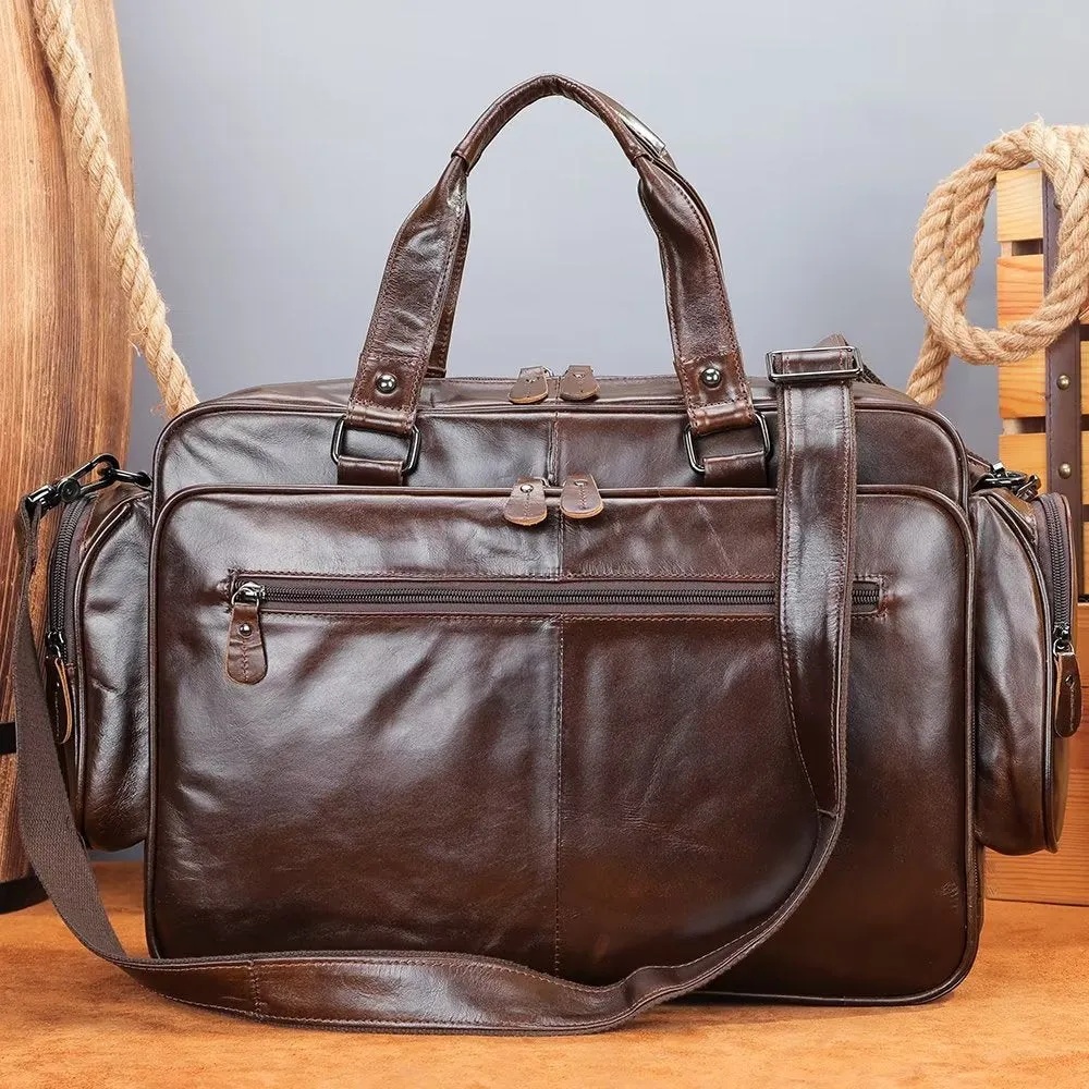 Luxury Leather Laptop Handbag