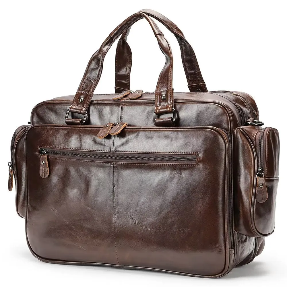 Luxury Leather Laptop Handbag