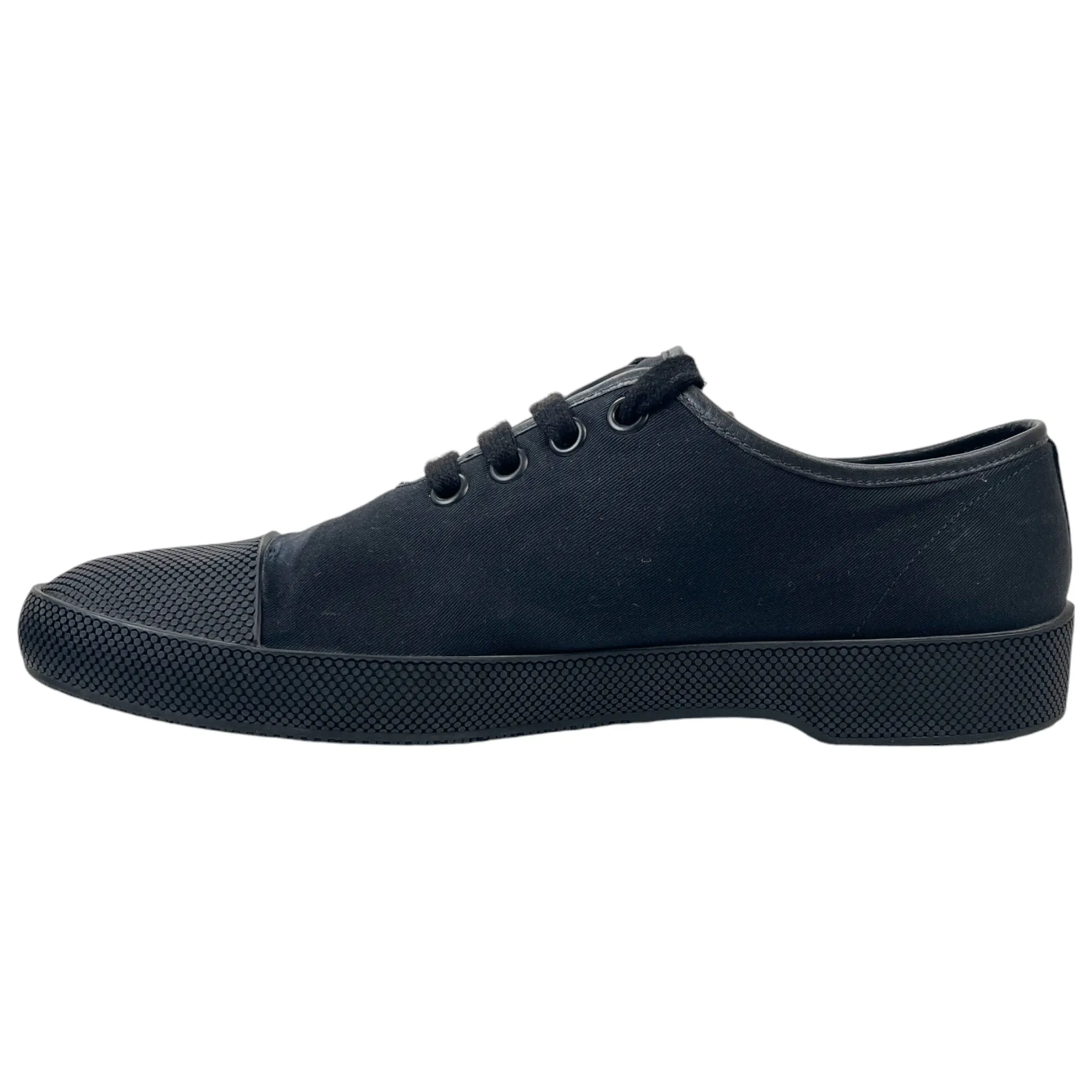 Men's Canvas Cap Toe Low Trainers Black Size EU 42 / UK 8