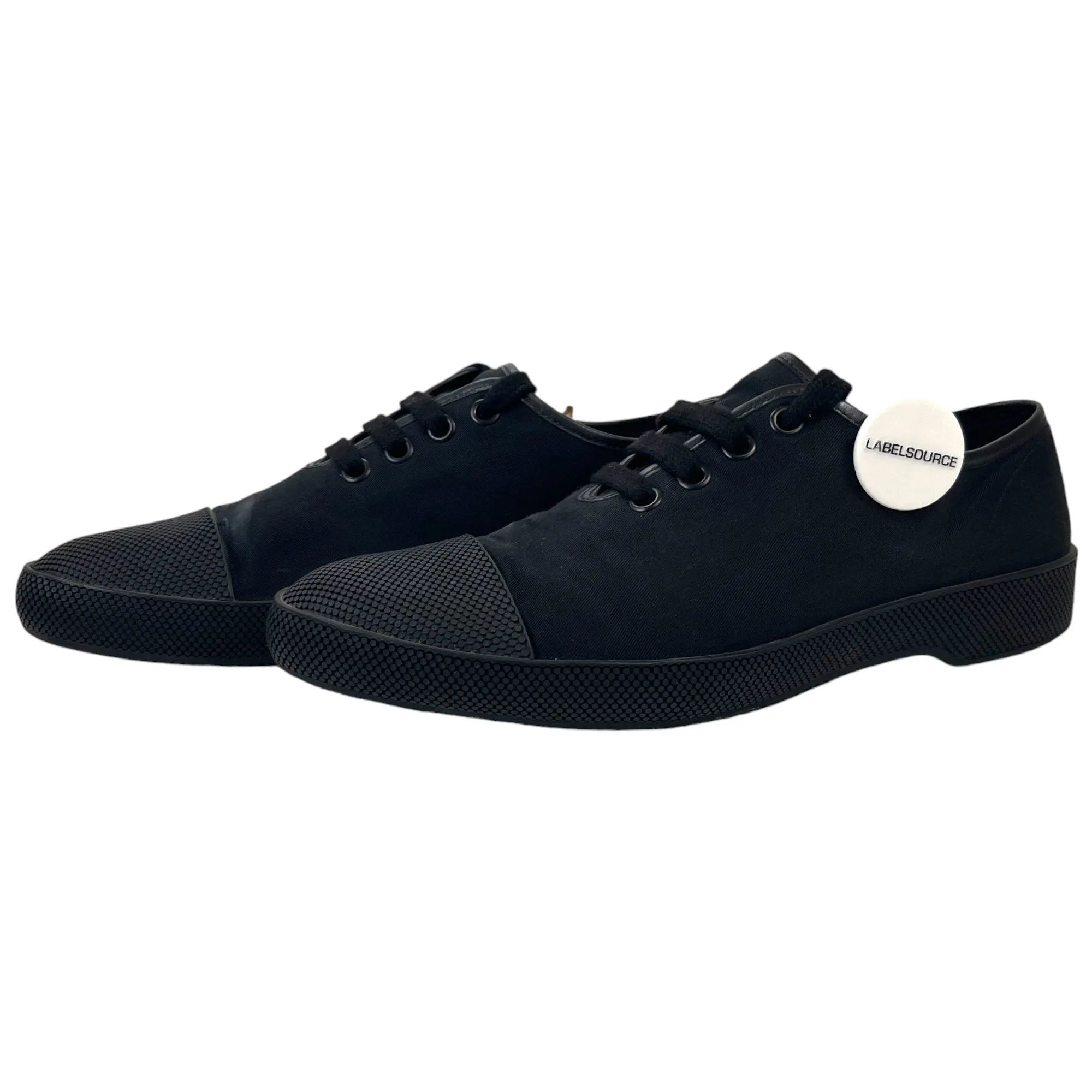 Men's Canvas Cap Toe Low Trainers Black Size EU 42 / UK 8