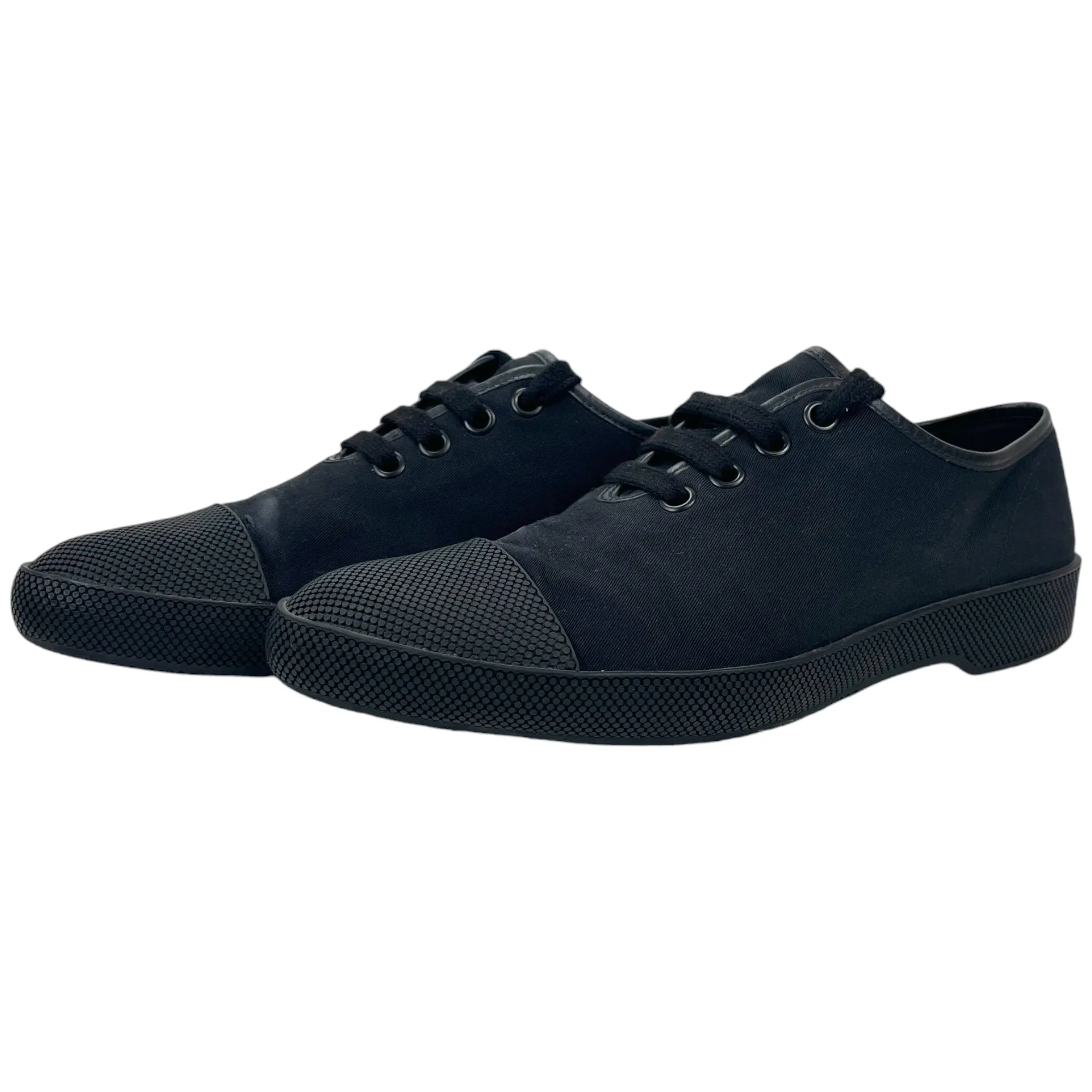 Men's Canvas Cap Toe Low Trainers Black Size EU 42 / UK 8