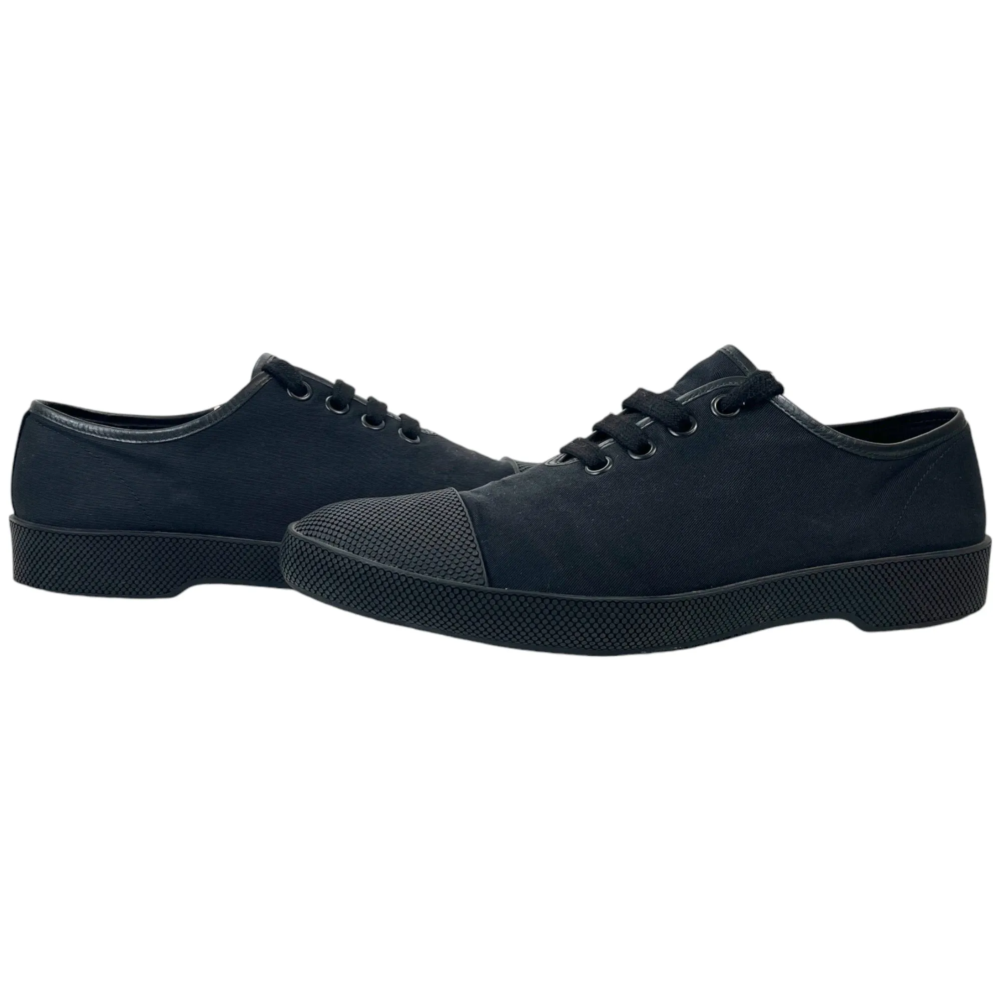 Men's Canvas Cap Toe Low Trainers Black Size EU 42 / UK 8