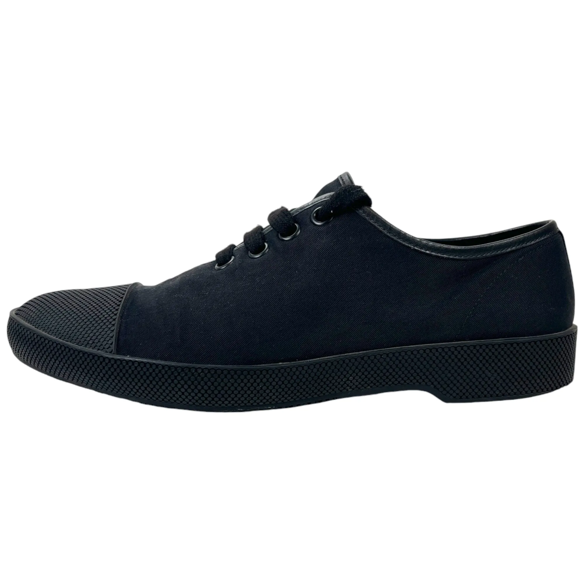 Men's Canvas Cap Toe Low Trainers Black Size EU 42 / UK 8