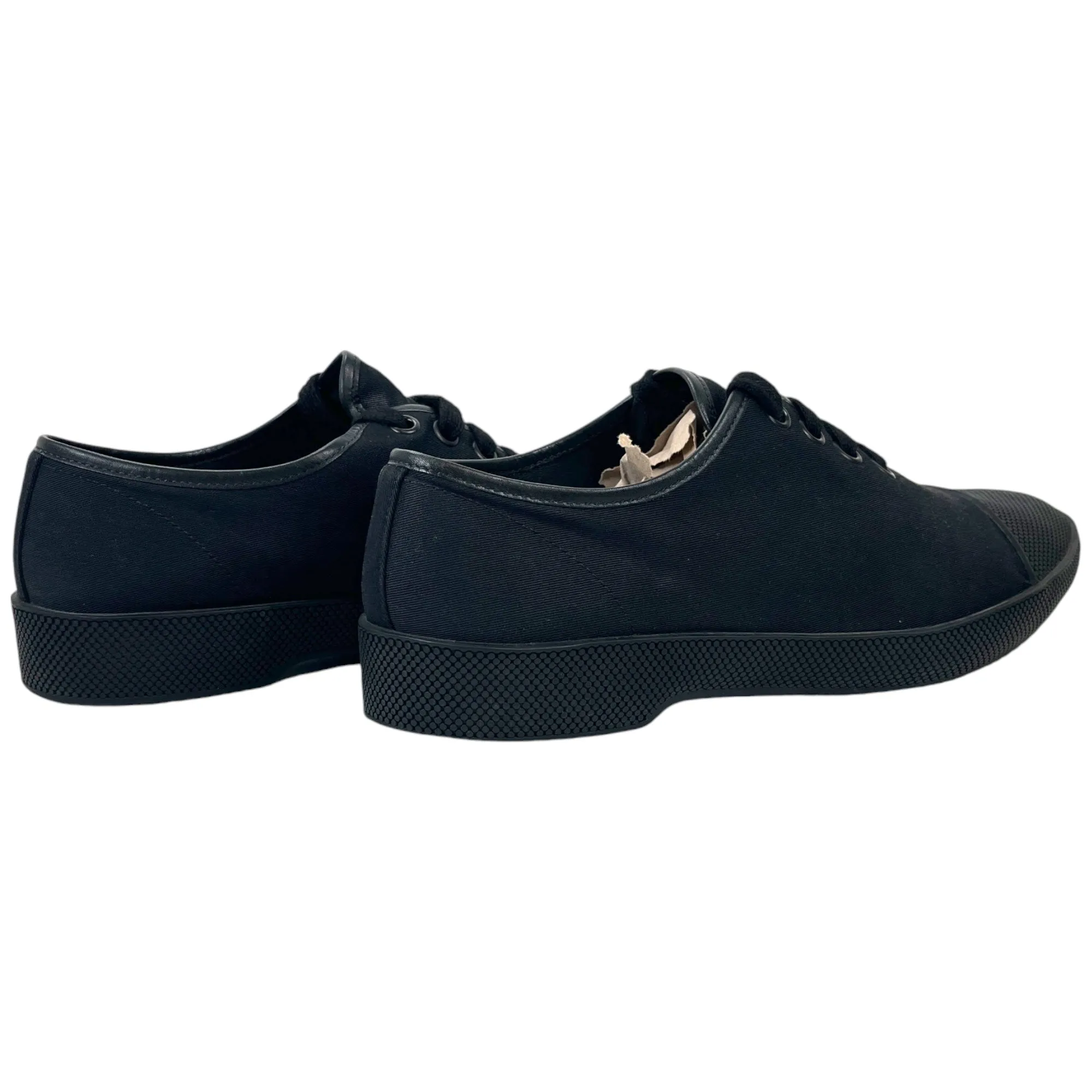 Men's Canvas Cap Toe Low Trainers Black Size EU 42 / UK 8