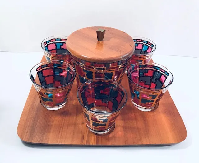 Mid-Century Modern 8-Piece Bar Set