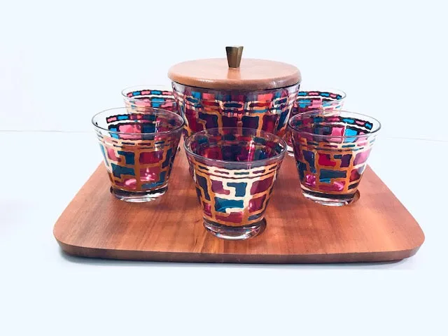 Mid-Century Modern 8-Piece Bar Set