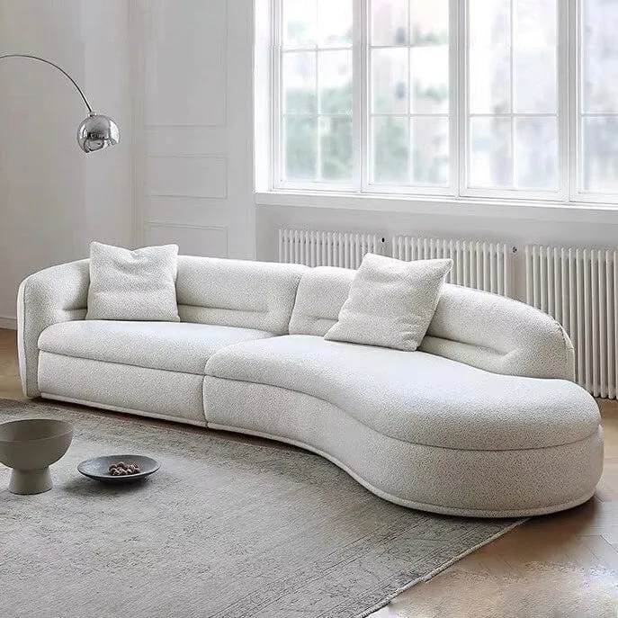 Mollie Performance Boucle Curve Sofa