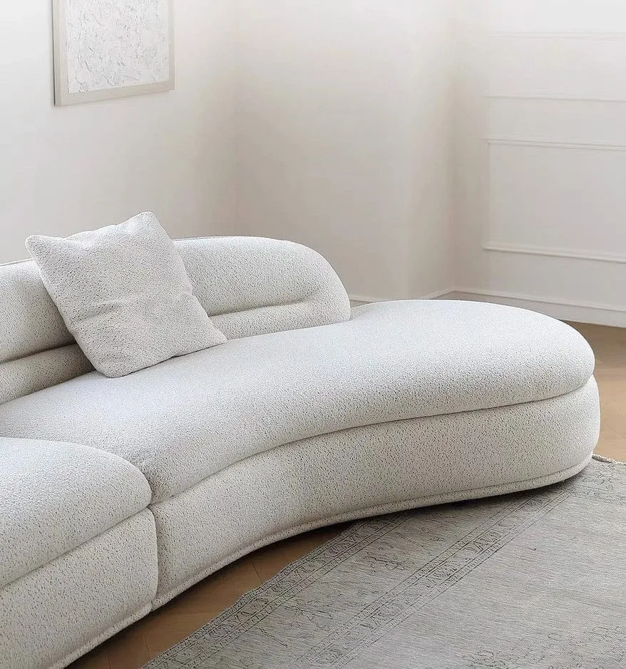 Mollie Performance Boucle Curve Sofa