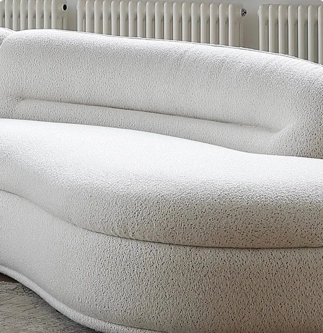 Mollie Performance Boucle Curve Sofa