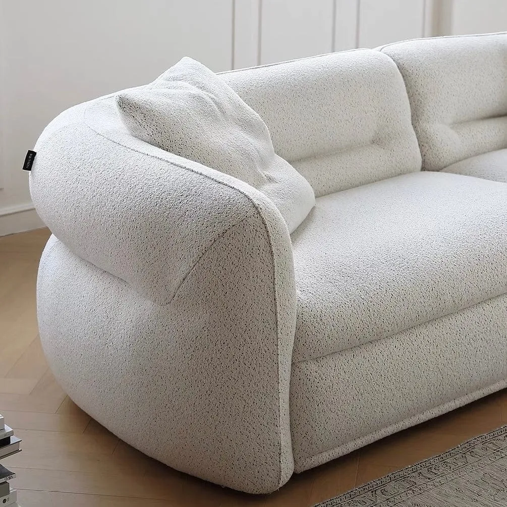 Mollie Performance Boucle Curve Sofa