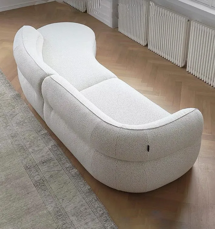 Mollie Performance Boucle Curve Sofa