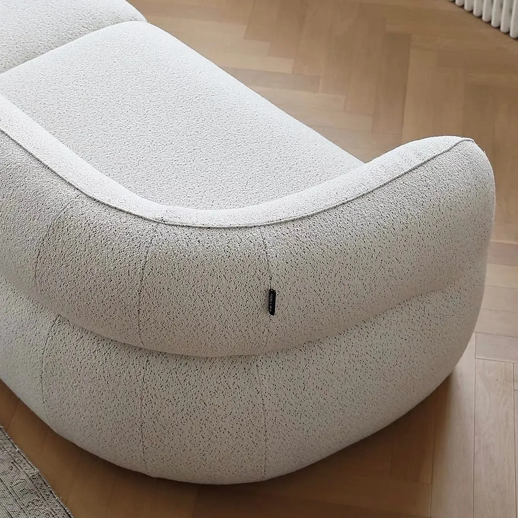 Mollie Performance Boucle Curve Sofa