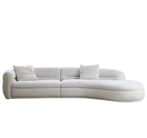 Mollie Performance Boucle Curve Sofa