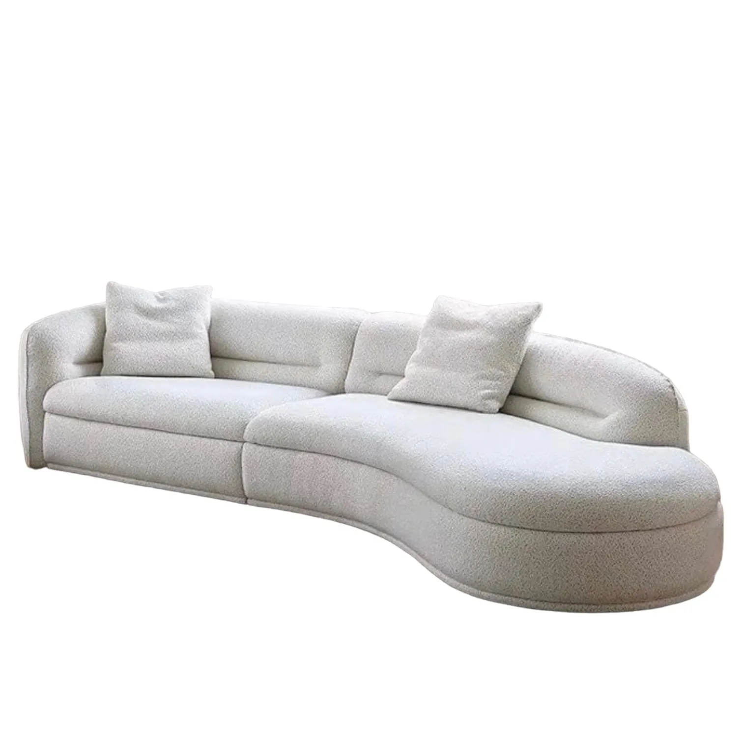 Mollie Performance Boucle Curve Sofa