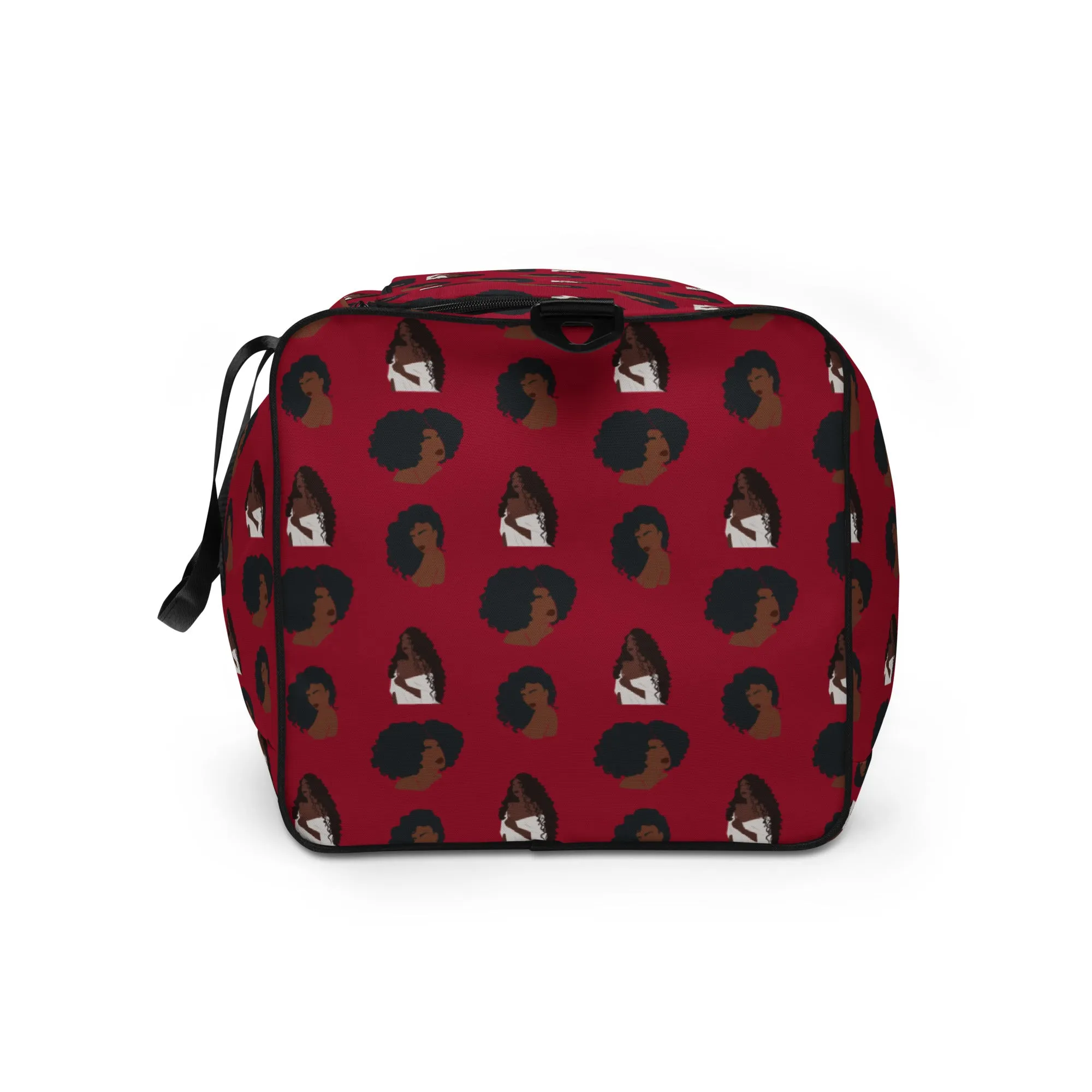 Natural Hair Love Burgundy Duffle bag