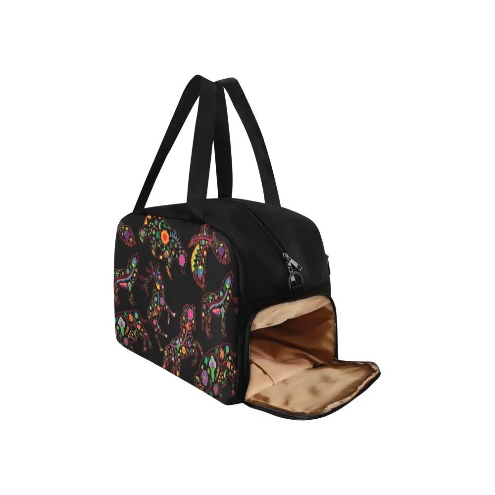 Neon Floral Animals Weekend Travel Bag