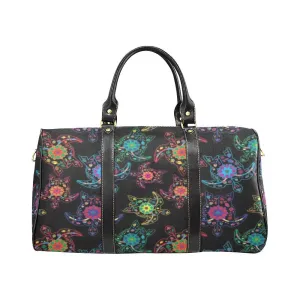 Neon Floral Turtle Waterproof Travel Bag/Small