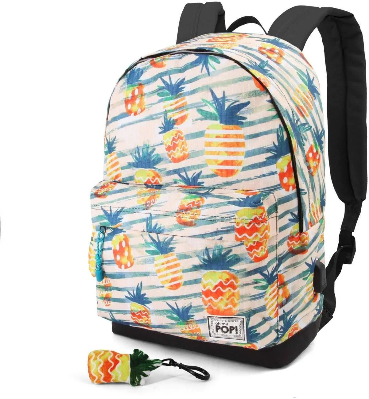 Oh My Pop Ananas-HS Backpack School Daypack, 42 cm