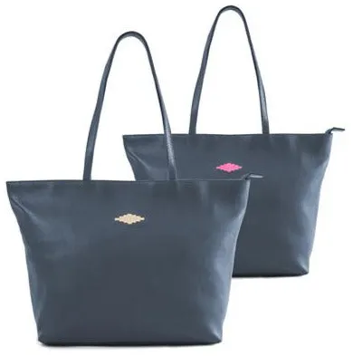 Pampeano - Trapecio Tote Bag - Navy Leather