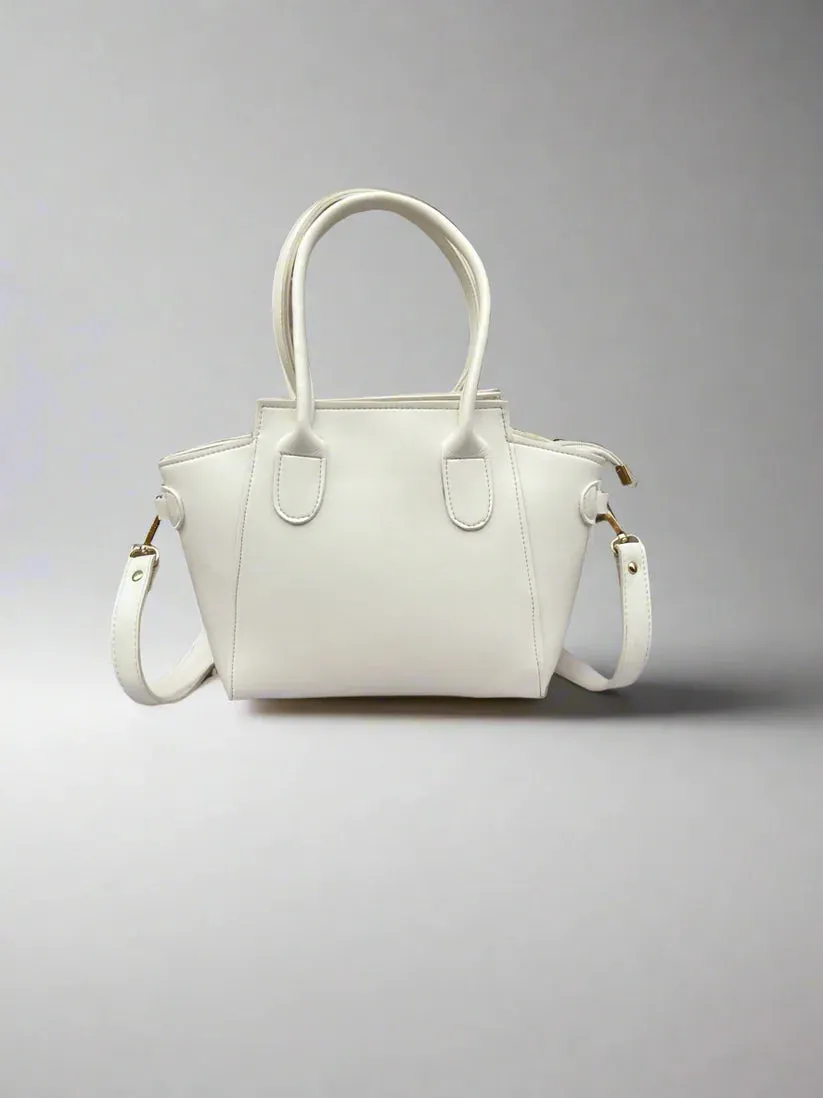 Petite Satchel Purse “Dove White