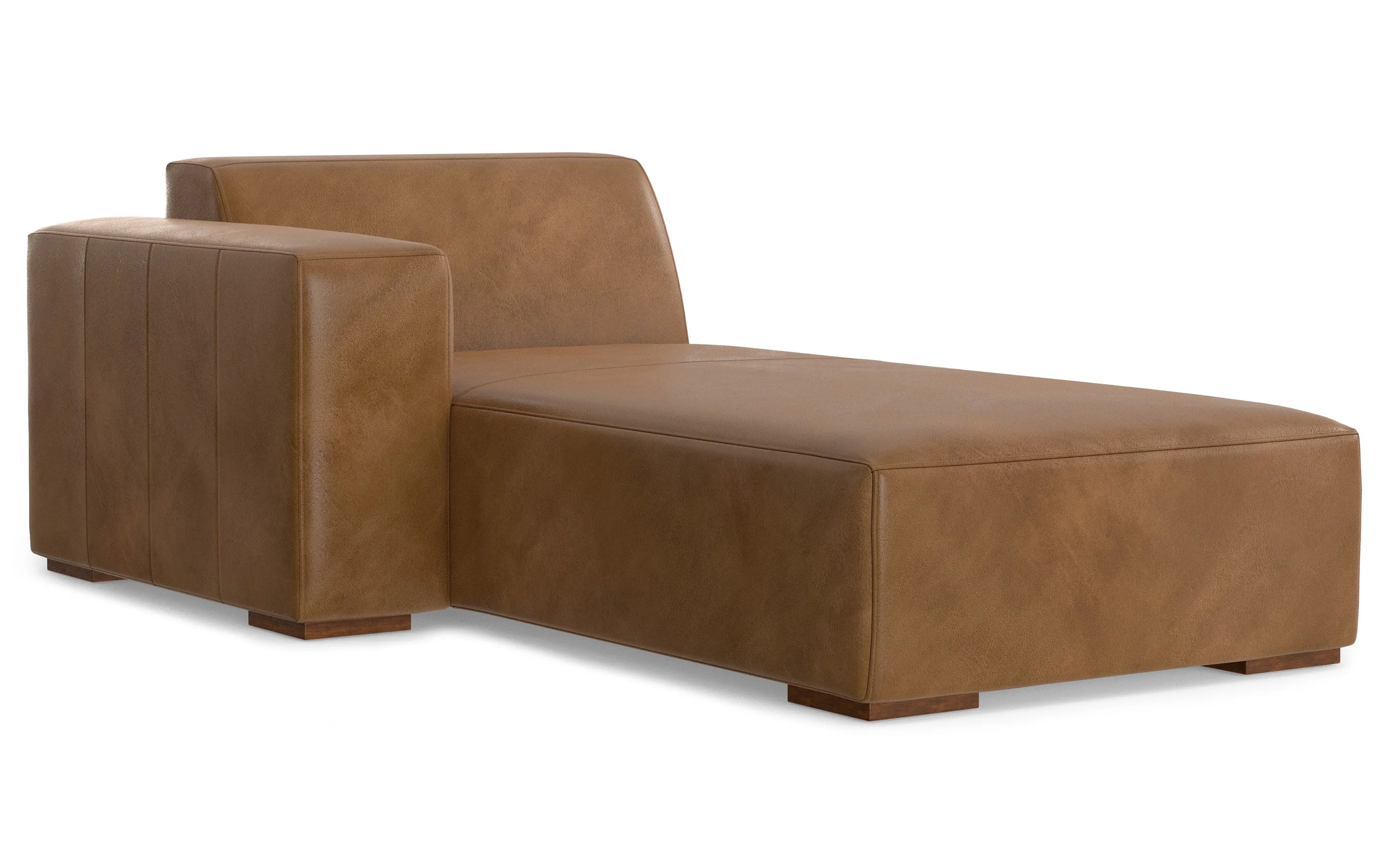 Rex Left Chaise Module in Genuine Leather