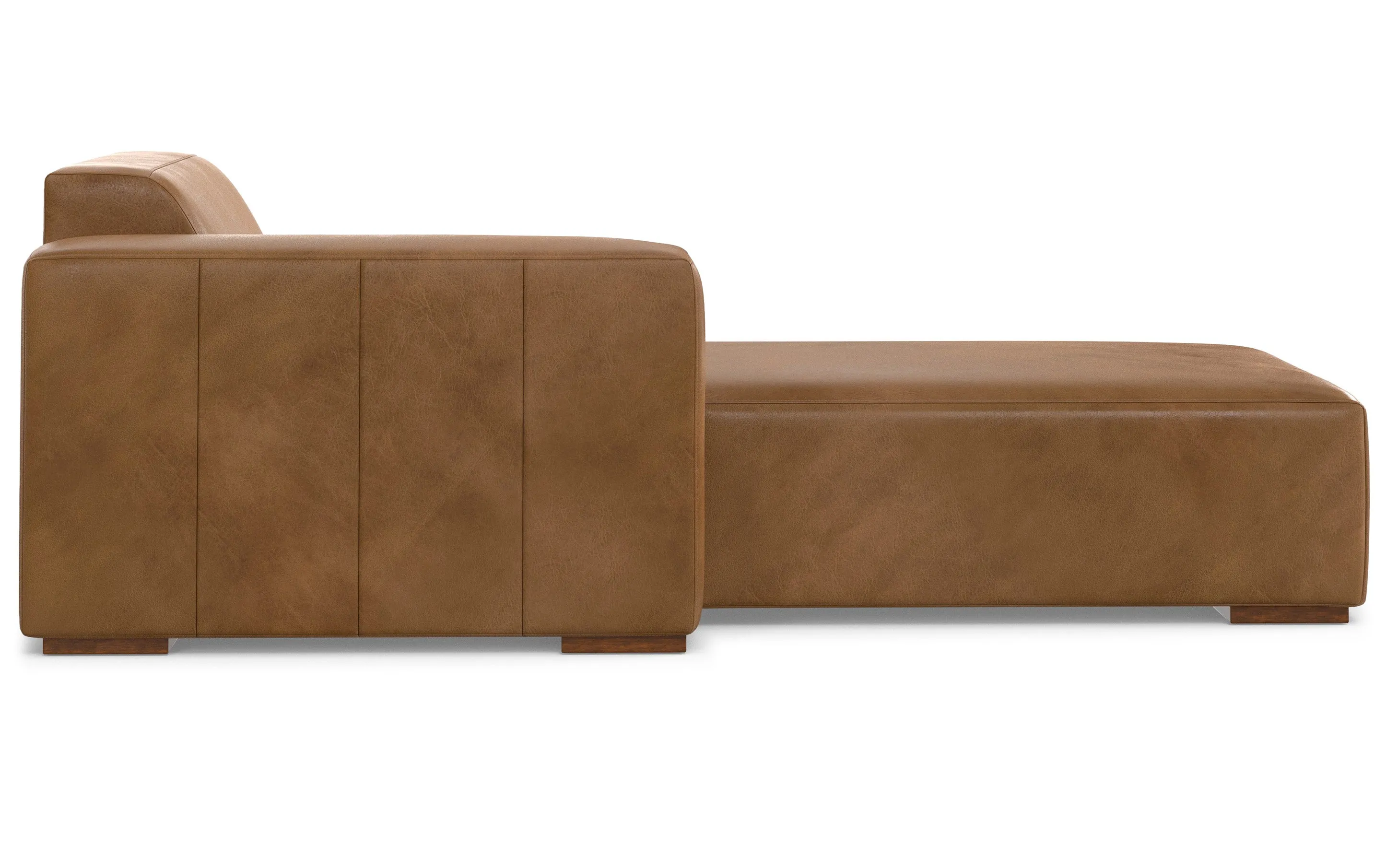 Rex Left Chaise Module in Genuine Leather