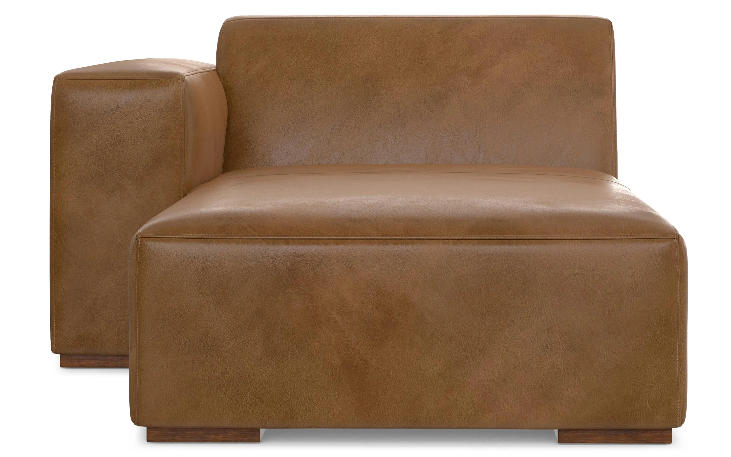 Rex Left Chaise Module in Genuine Leather