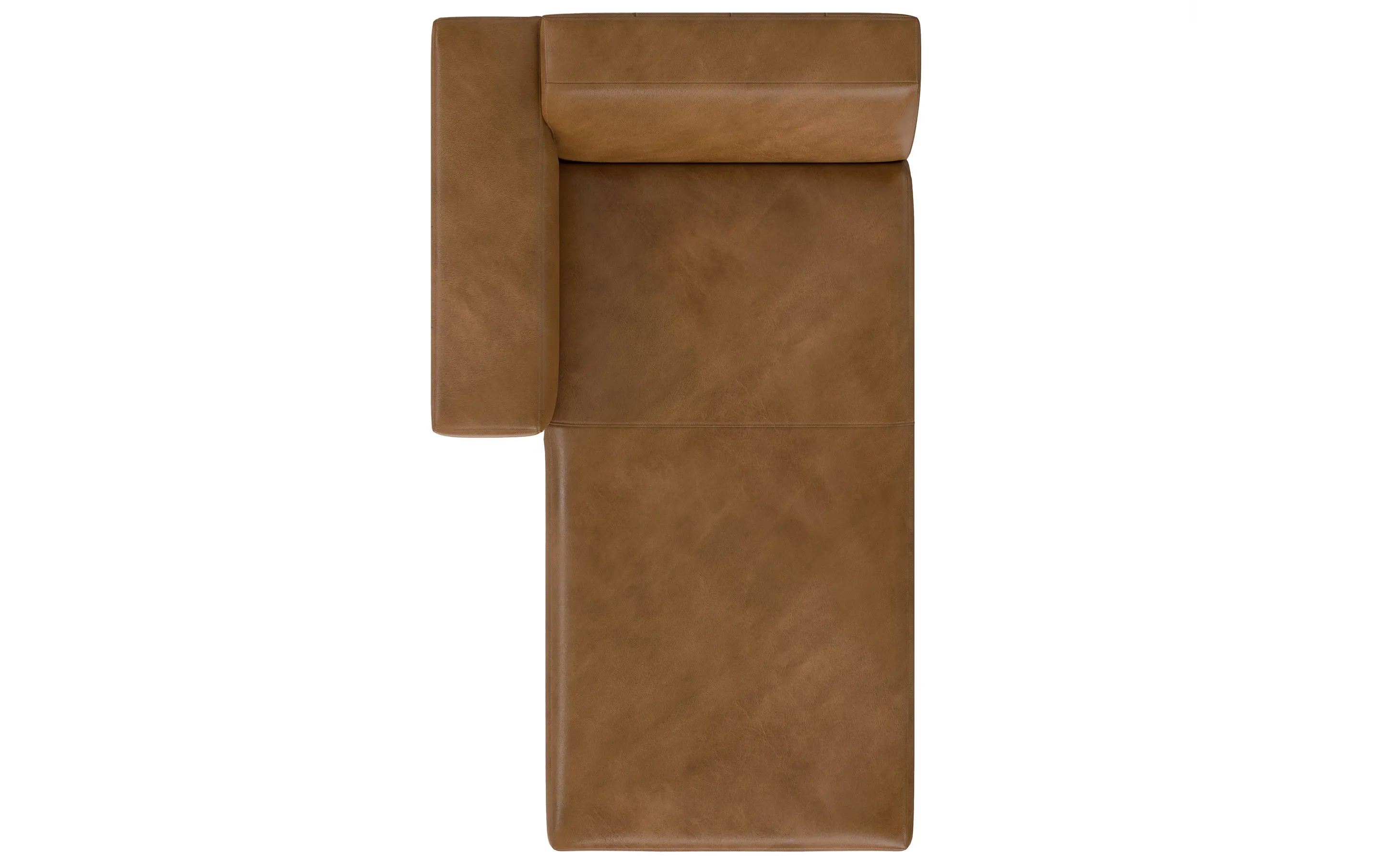 Rex Left Chaise Module in Genuine Leather