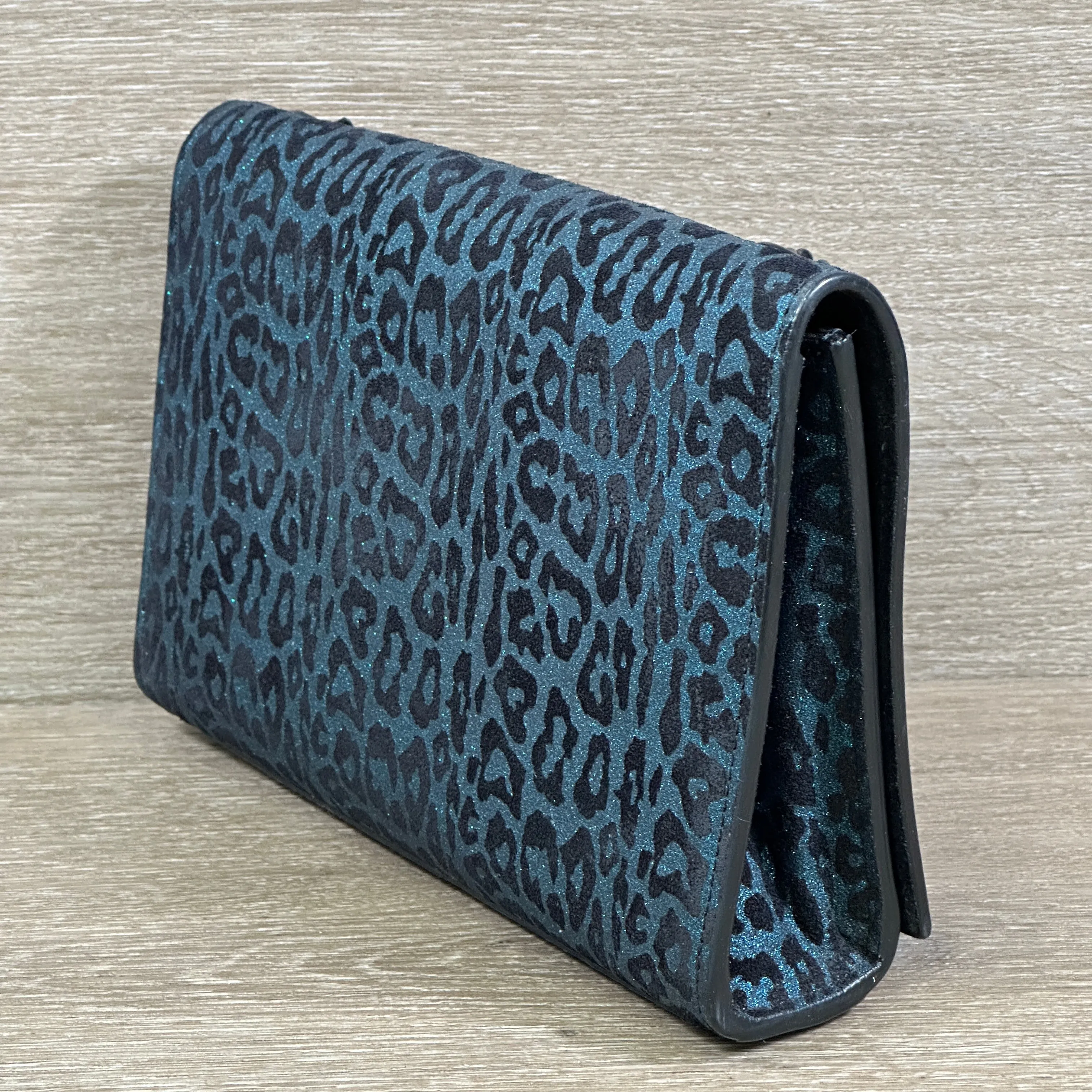 Saint Laurent Kate Monogram Small - Blue Leopard Print