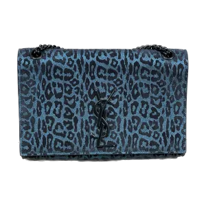 Saint Laurent Kate Monogram Small - Blue Leopard Print