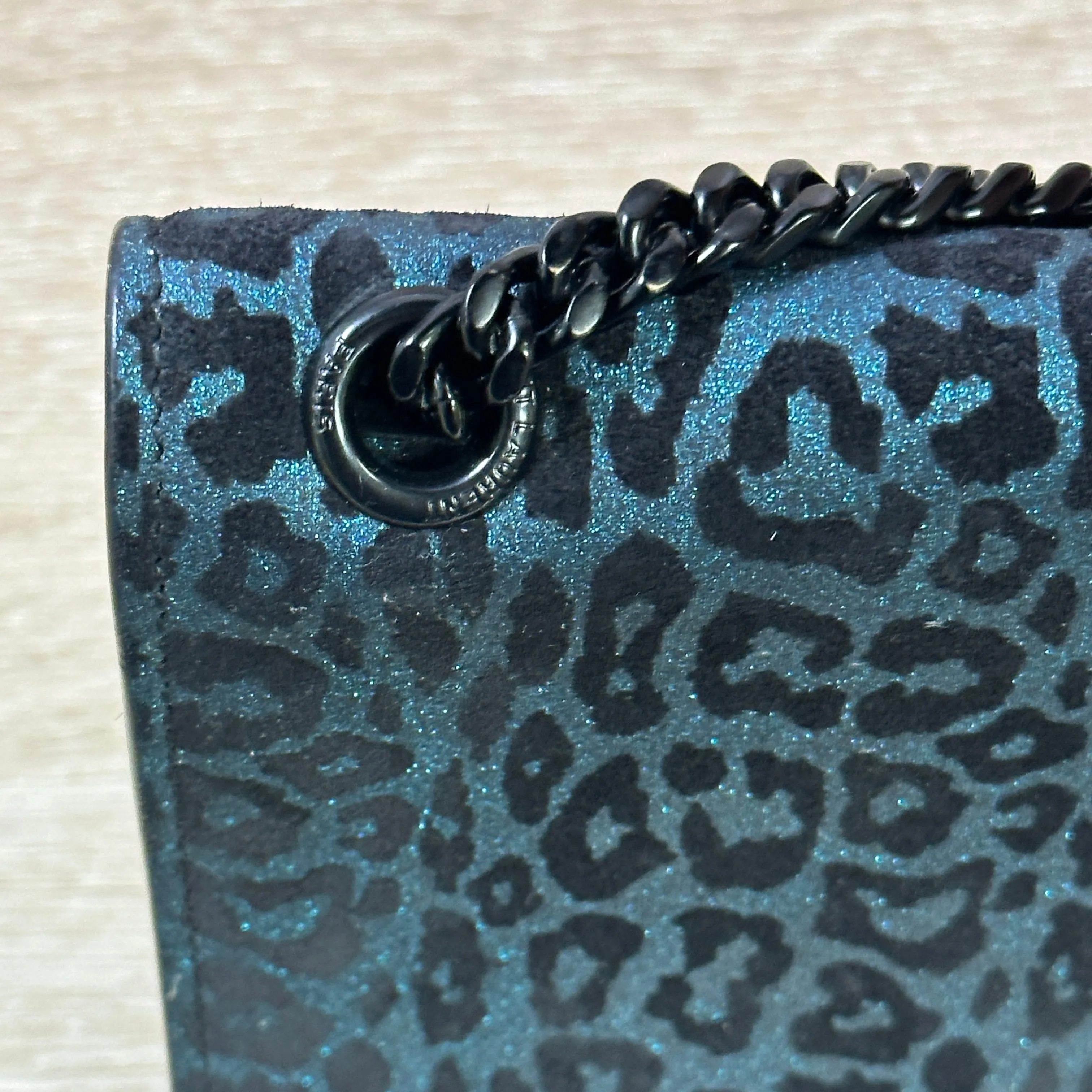 Saint Laurent Kate Monogram Small - Blue Leopard Print