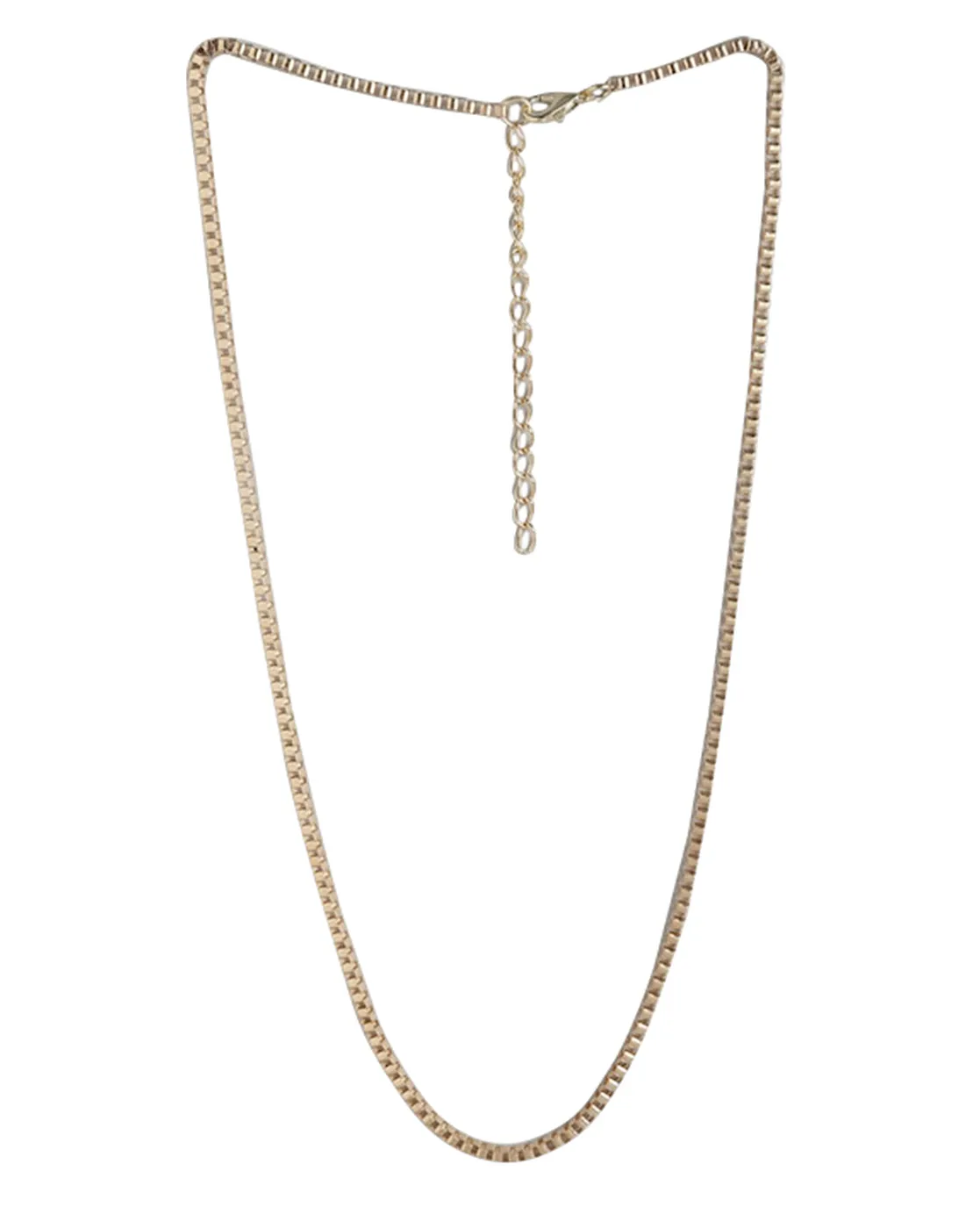 Set Of 3 Gold & Rose Gold Plated Stylish Link Chain For Women Embellished