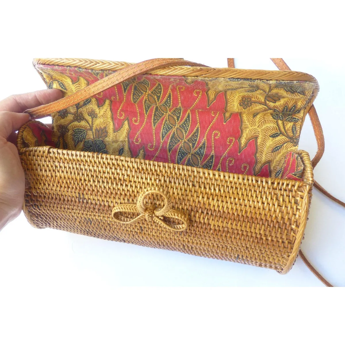 Shoulder Clutch Wicker Basket Bag