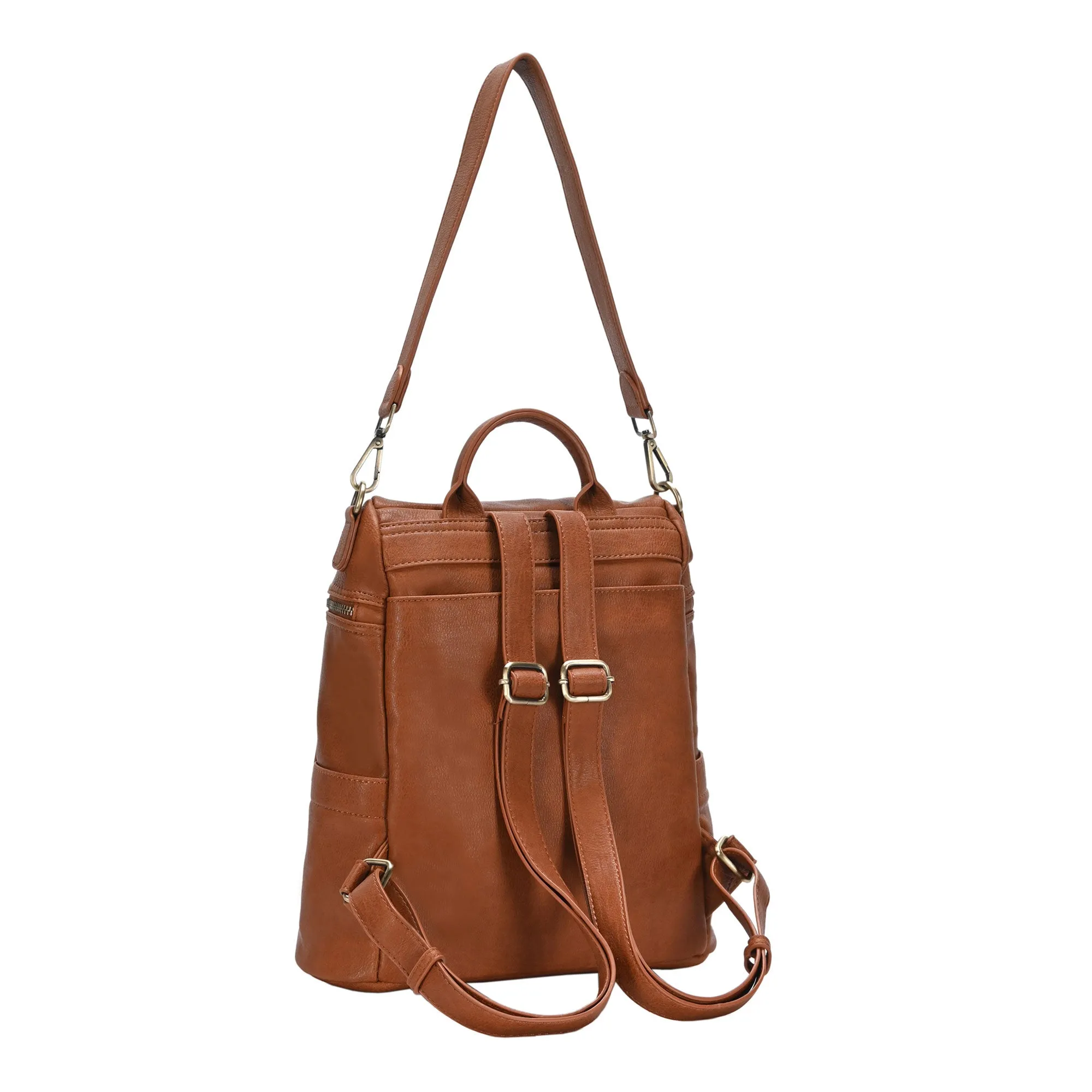 Sienna Utilitarian Shoulder Backpack Purse