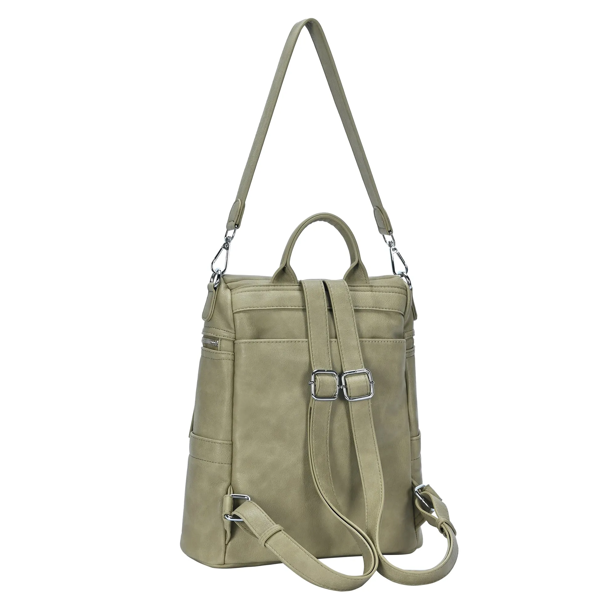 Sienna Utilitarian Shoulder Backpack Purse