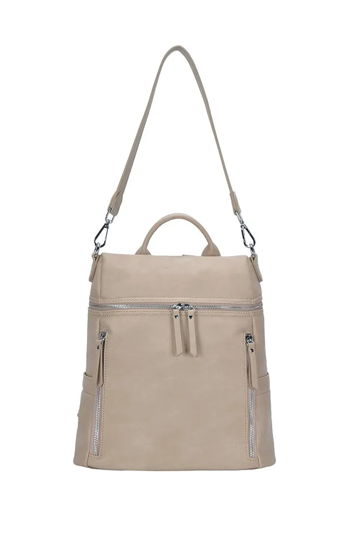 Sienna Utilitarian Shoulder Backpack Purse