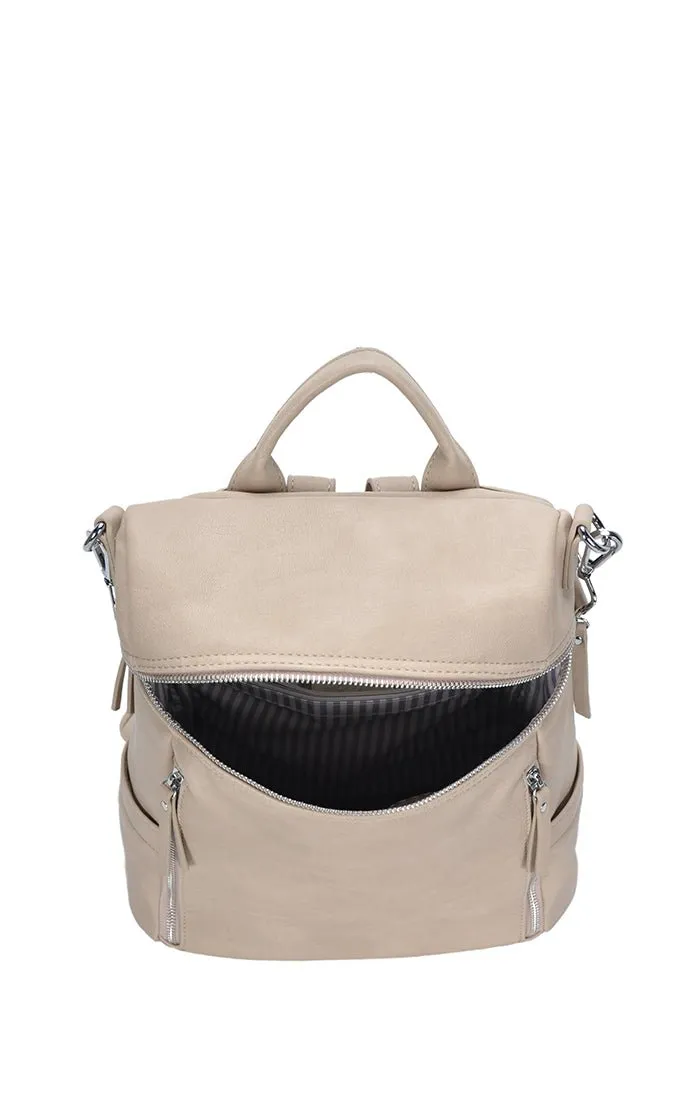 Sienna Utilitarian Shoulder Backpack Purse