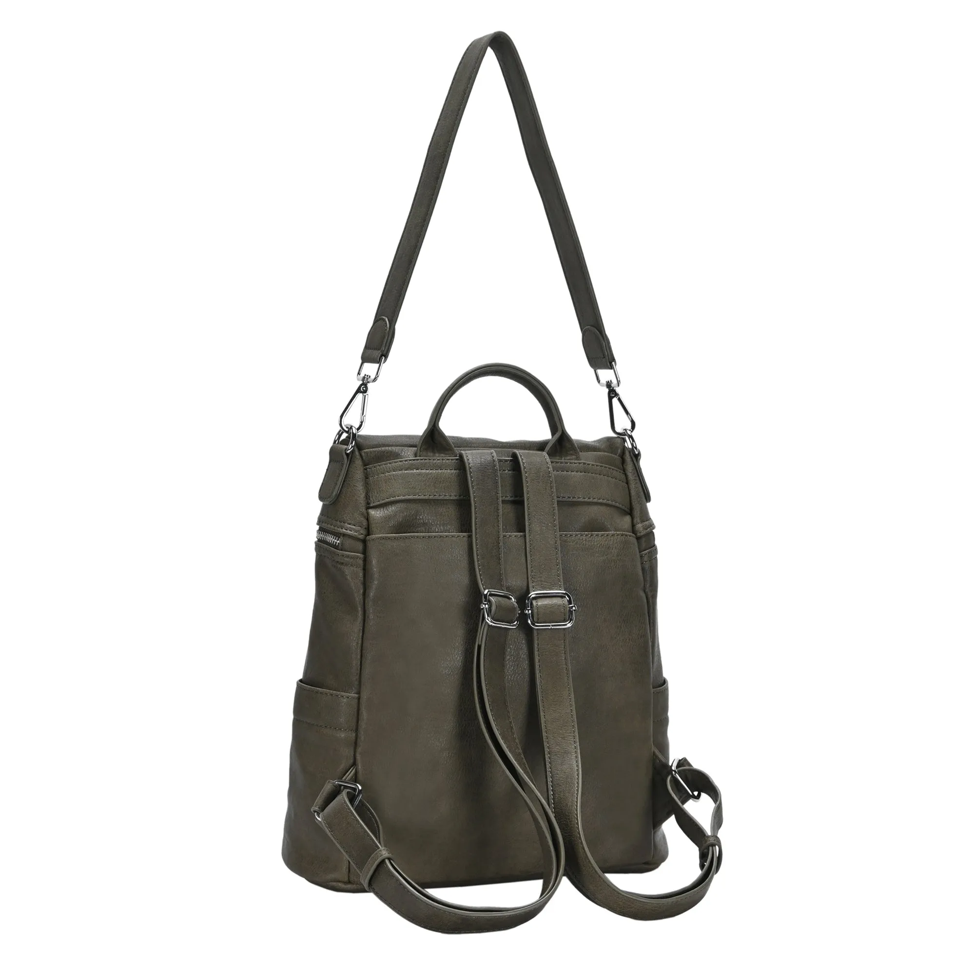 Sienna Utilitarian Shoulder Backpack Purse