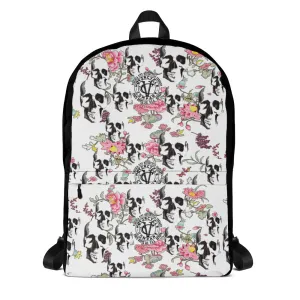 Skull   Flower Backpack