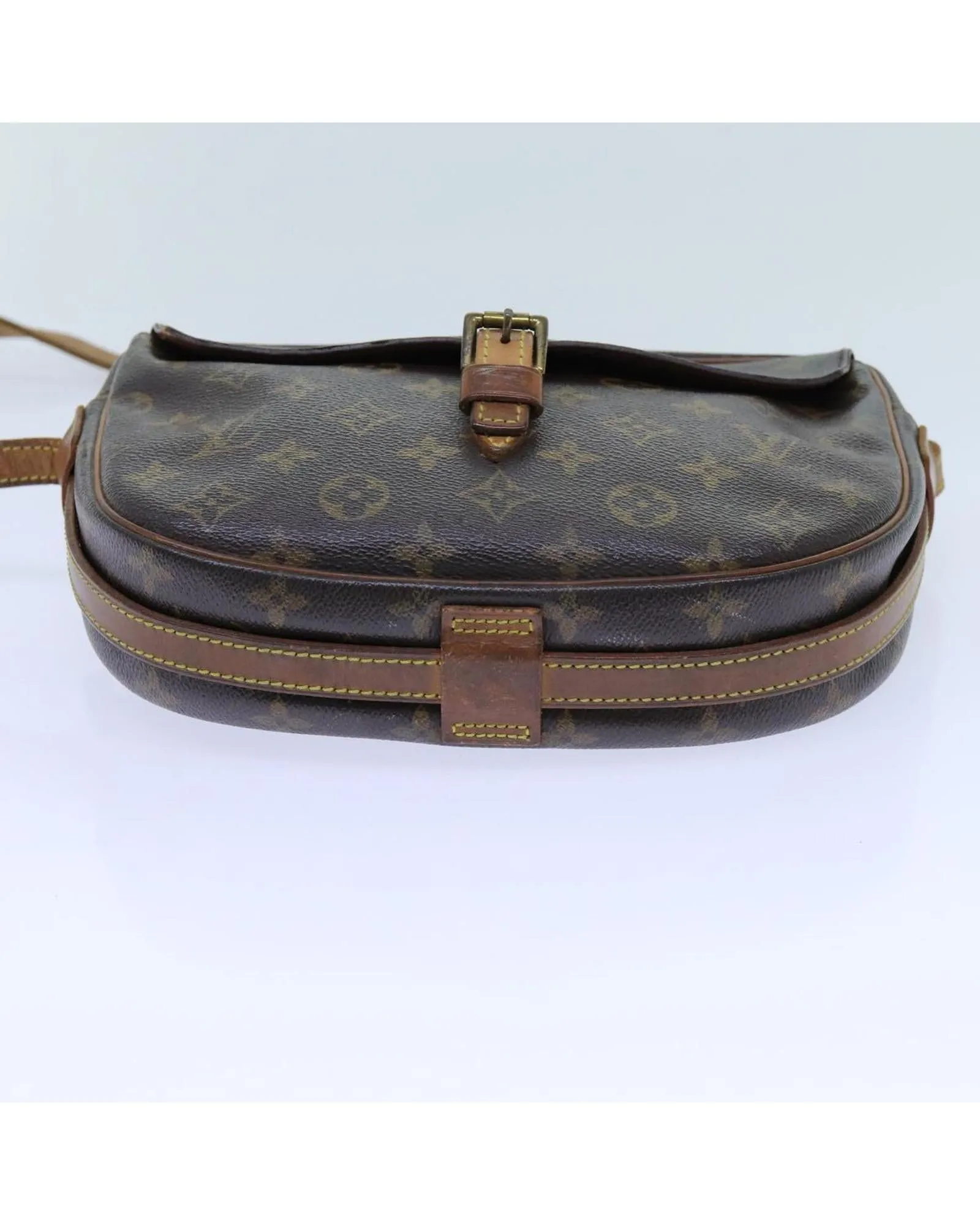 Stylish Monogram Shoulder Bag with Adjustable Strap and Multiple Pockets